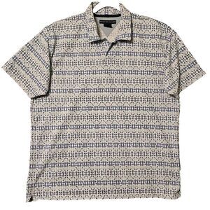 Tommy Hilfiger VTG Short Sleeve Collar Polo Shirt Y2K Golf White Blue‎ Cotton XL